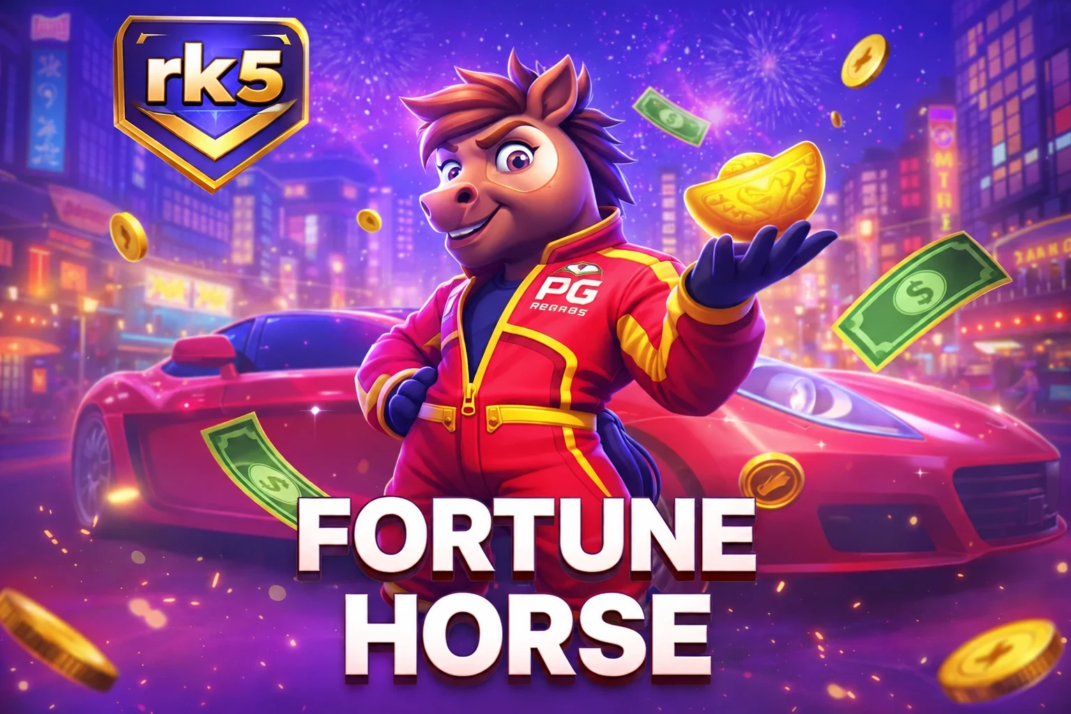 rk5 Fortune Horse — ilustrasi editorial