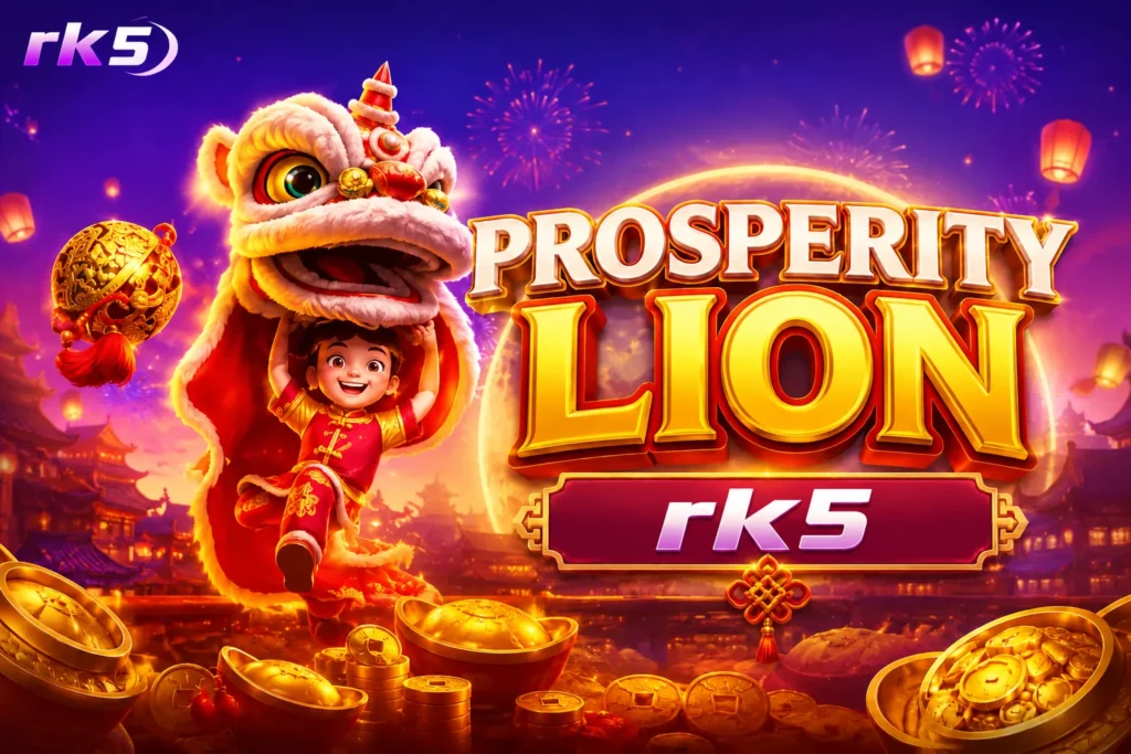 rk5 Prosperity Lion — ilustrasi tema perayaan